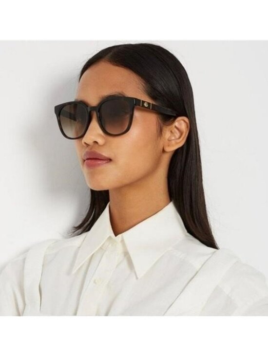 New?? - GUCCI GG0631S ROUNDED MARMONT LOGO SUNGLASSES IN BLACK main image 8